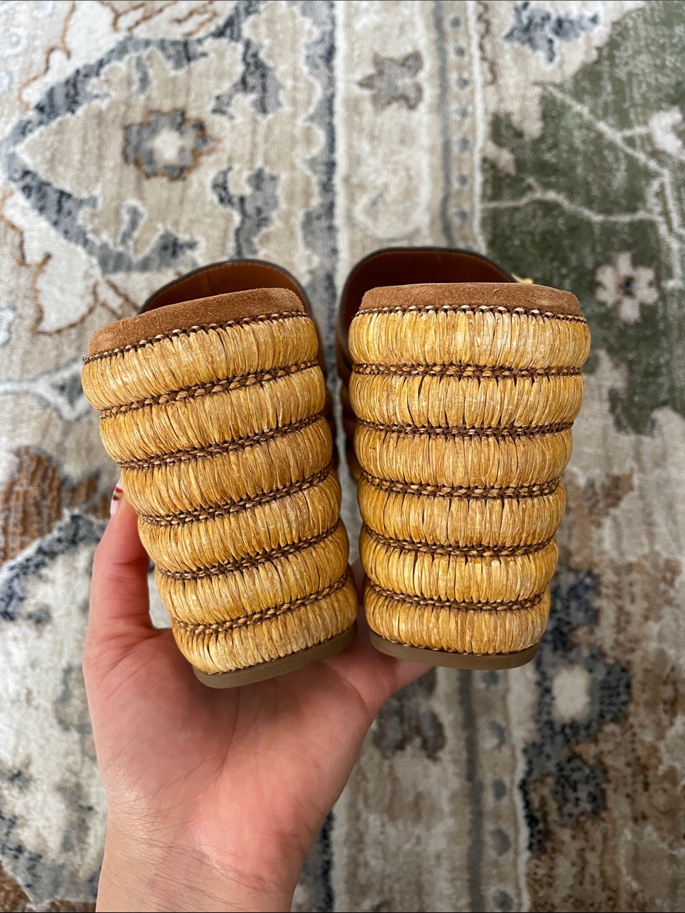 Sarto by Franco Sarto Tan Suede Espadrille Wedge Slide - Picture 6 of 7